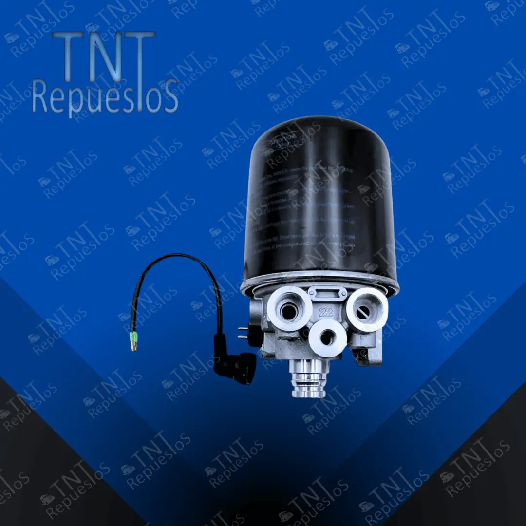Secador de aire. Sin regulador, tipo Wabco. Agrale, Ford. Reemplaza: 8845033580 / 884 503 110 0 / 4C452A131AA / 8845033580 / 8845031100 / 6007005478002